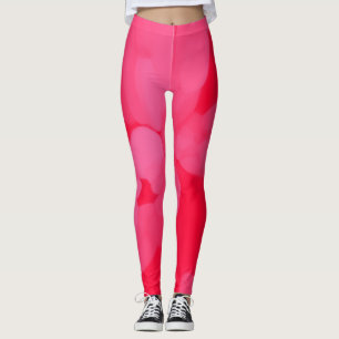 Rosa und rote Krawatte Leggings