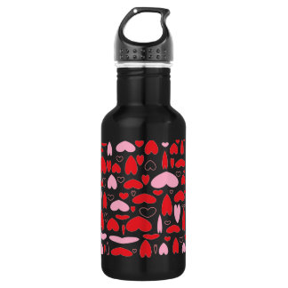 Rosa und rote Liebe Herz Edelstahlflasche