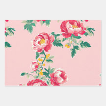 Rosa und Rote Peony Chinoiserie Blumen