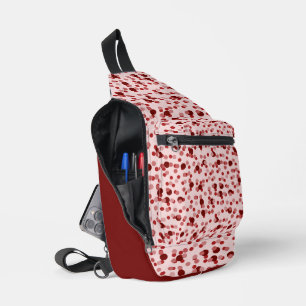 rosa und rote Punkte Crossbody Bag