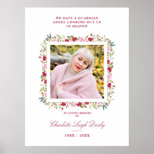 Rosa und Rote Schatten Botanisches Blumengarten Fo Poster