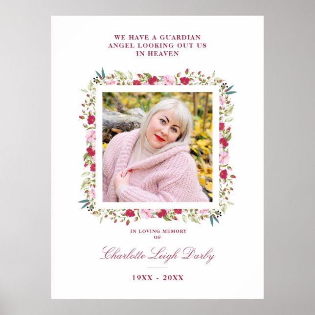 Rosa und Rote Schatten Botanisches Blumengarten Fo Poster (Vorne)