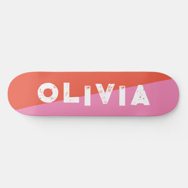 Rosa und rote Skateboardspalte Skateboard (Horizontal)