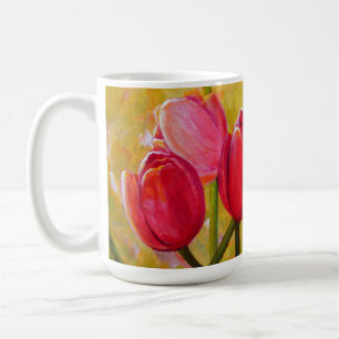 Rosa und rote Tulips Kaffeetasse