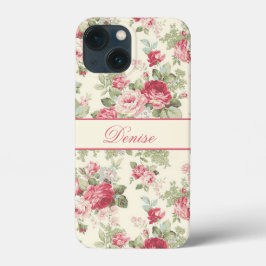 Rosa und rote Vintage Rose - Personalisiert Case-Mate iPhone Hülle