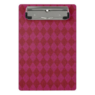 Rosa und roter Diamant Glitzer Mini Klemmbrett