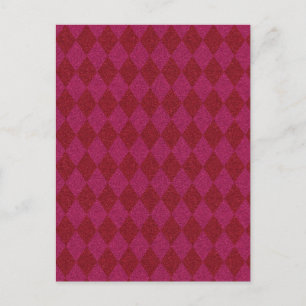 Rosa und roter Diamant Glitzer Postkarte