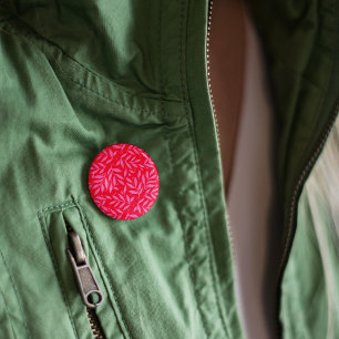 Rosa und rotes Blattwerk Button