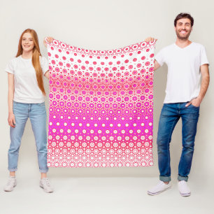 Rosa und rotes Mosaik Fleecedecke