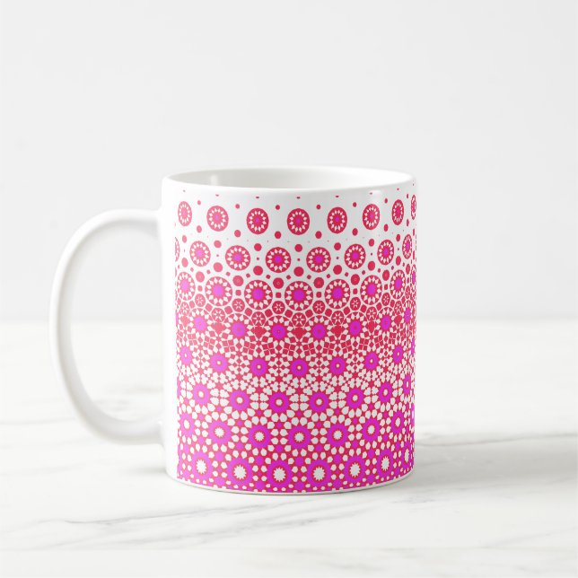 Rosa und rotes Mosaik Kaffeetasse (Links)