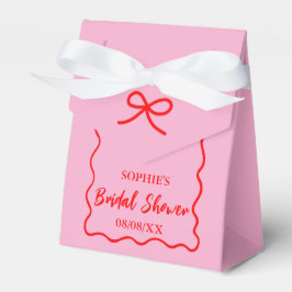 Rosa und rotes Retro-Brautparty Geschenkschachtel