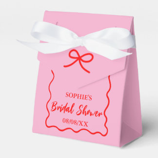 Rosa und rotes Retro-Brautparty Geschenkschachtel