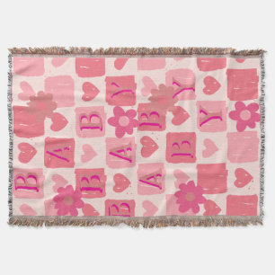 Rosa und rotes Schachbrettmuster Decke