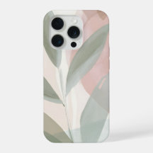 Rosa und Salbei Botanical Abstract – Sanfte Modern