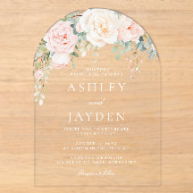 Rosa und Salbei Florale Wasserfarbe Bogen Hochzeit