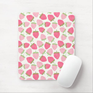 Rosa und schicke fruchtige Erdbeeren Mousepad