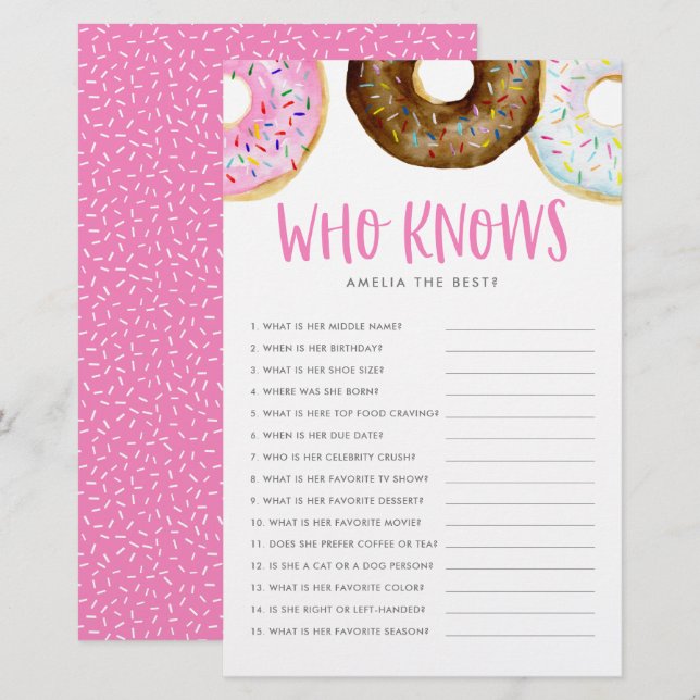 Rosa und Schokolade Donuts, die Mama das beste Spi (Vorne/Hinten)