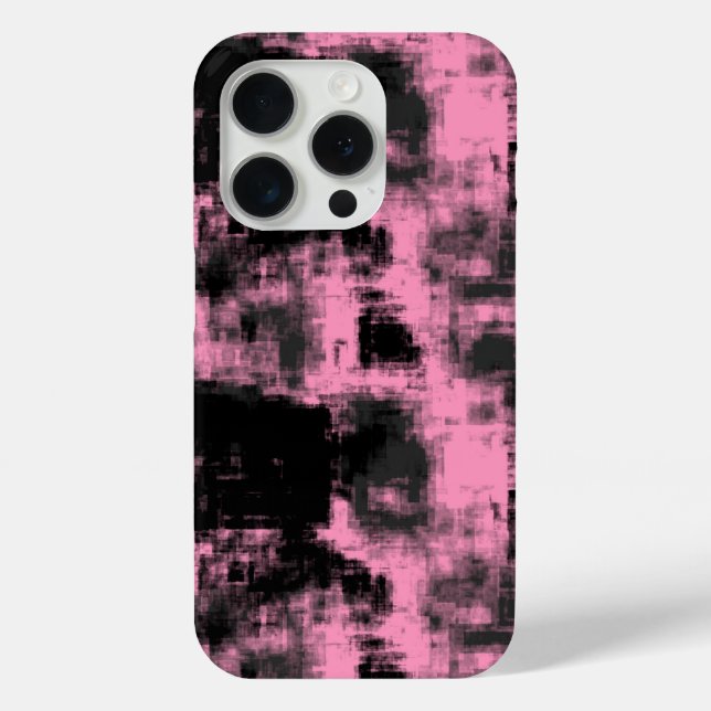 rosa und schwarz abstrakt Case-Mate iPhone hülle (Rückseite)
