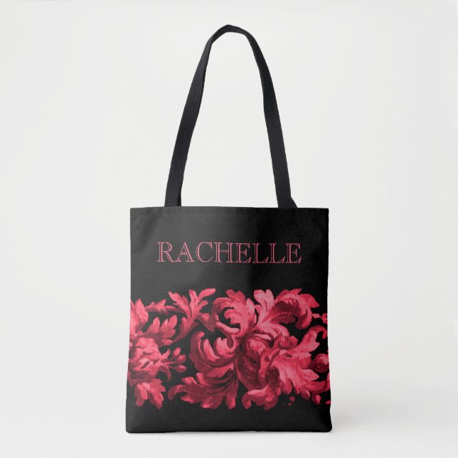 Rosa und schwarz gestrichene barocke Grenze mit de (Vorderseite)