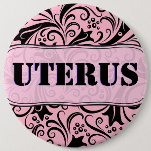 Rosa und Schwarz - GOP Uterus Obsession - pro-demo Button