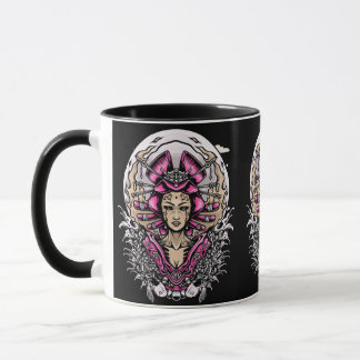Rosa und schwarz Goth Tasse