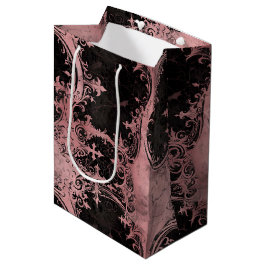 Rosa und schwarz-gotische Grunge Mittlere Geschenktüte