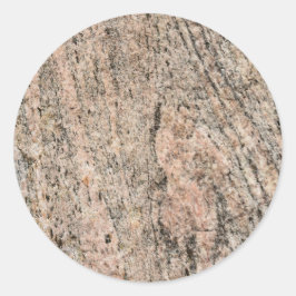 Rosa und Schwarz-Granit-Sedimentdruck Runder Aufkleber