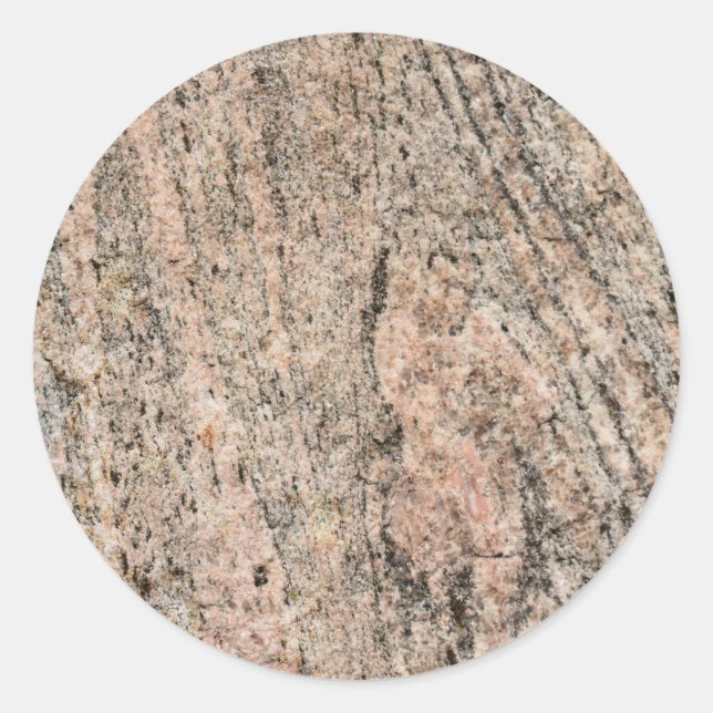 Rosa und Schwarz-Granit-Sedimentdruck Runder Aufkleber (Vorderseite)