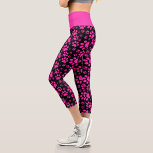 Rosa und Schwarz - Kleinbild Capri Leggings