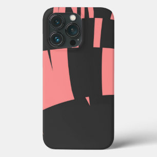 Rosa und Schwarz Kunst, Abstraktes Fraktal Kunst Case-Mate iPhone Hülle