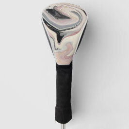 Rosa und schwarz-marmorierte Kopfbedeckung Golf Headcover