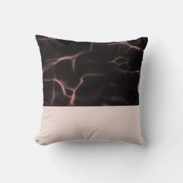 Rosa und schwarz-marmoriertes Thema Kissen