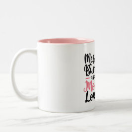 Rosa und schwarz Momlove Geschenk Zweifarbige Tasse