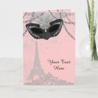 Rosa und Schwarz-Paris-Masquerade-Party