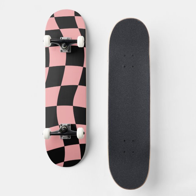 Rosa und Schwarz Skateboard (Vorderseite)