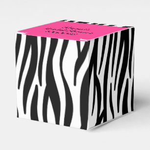 Rosa und schwarz Zebra Print Brautparty Gevor Box Geschenkschachtel