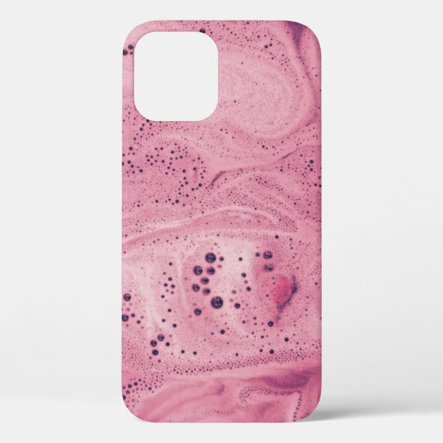 Rosa und schwarze Blumentextilien Case-Mate iPhone Hülle (Rückseite)
