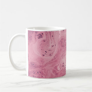 Rosa und schwarze Blumentextilien Kaffeetasse