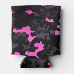 Rosa und schwarze Camouflage Dosenkühler