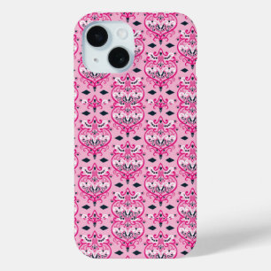 Rosa und schwarze Damaskus Case-Mate iPhone Hülle