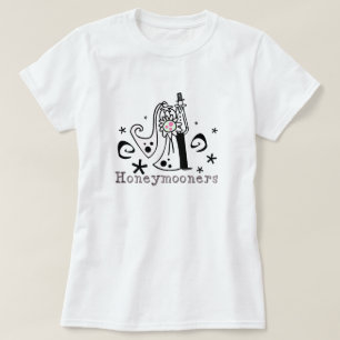 Rosa und schwarze Flitterwochen T-Shirt