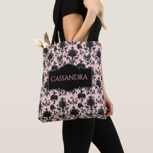 Rosa und schwarze gotische Schädel und Rosen Perso