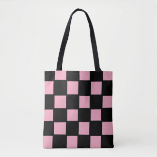 Rosa und schwarze Karo-Tasche