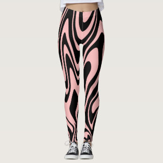 Rosa und schwarze Leggings