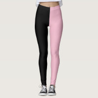 Rosa und schwarze Leggings