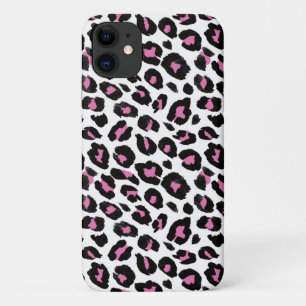 Rosa und schwarze Leoparden Case-Mate iPhone Hülle