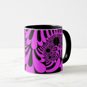 Rosa und schwarze Mod Tasse