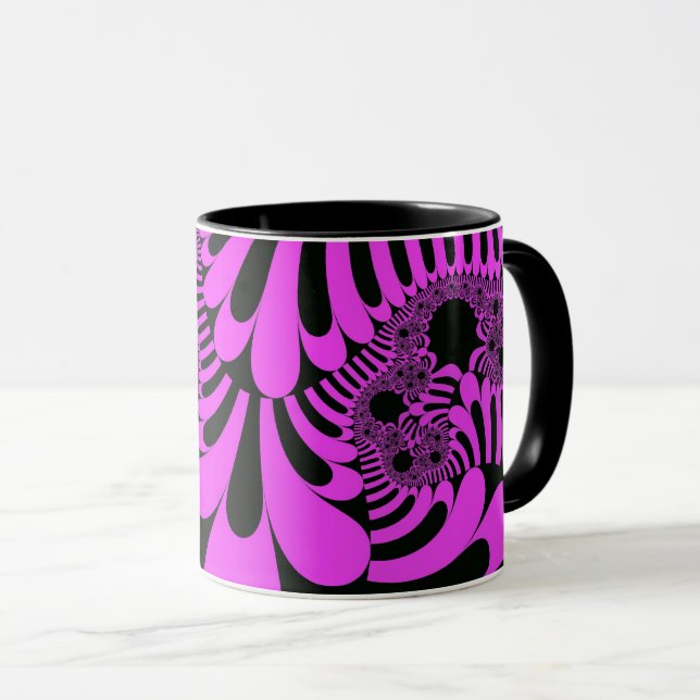 Rosa und schwarze Mod Tasse (VorderseiteRechts)