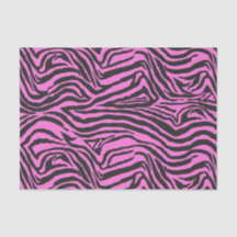 Rosa und schwarze Neon Zebra Print Decoupage