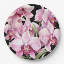 Rosa und Schwarze Orchideen Hochzeit